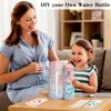 Gifts for Girls, Decorate Your Own Water Bottle Kits for Girls Age 4 5 6 7 8 9 10 12, Valentines Day Gifts for Kids Girls, Mermaid Water Bottle for Girl Arts and Crafts Gifts Toys for Girls Birthday