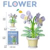 ALITTDRE Flowers Building Blocks Sets, Office Home Decor Bonsai, Micro Flower Toys Building Set, Gifts for Mothers, Valentines, Birthdays, Adult & Kid (Orchid)