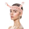WLLHYF Spa Headband Facial Makeup Head Band Microfiber Soft Coral Fleece Head Wraps Snail Cartoon Cute Hair Accessories Elastic Skincare Hair Band for Women Girls Washing Face Beauty (Pink)