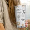 wowcugi Christian Gifts For Women Let Your Faith Be Bigger Than Fear Dragonfly Tumbler 20oz Stainless Steel Travel Mug Insulated Birthday Christmas Jesus Religious Tumblers Gifts For Christians