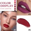 ORANOT 6 Pcs Pink Dark Red Purple Wine Red Lipstick Matte Sets,Velvet Lipstick for Women Long Lasting Waterproof 24 Hours Lip Stick Lip Stain Makeup Gift Sets,labiales mate 24 horas originales