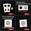 MUDOR Upgraded Premium Coin Flips for Cents, 200 Pack Cardboard Coin Holder, Mylar Coin Flips 2x2, Paper Coin Holders