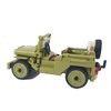 General Jim's Military Brick Building Set - WW2 American Army Willy’s Jeep & Artillery Building Blocks Tow Set for World War 2 Brick Building Enthusiasts Including Teens and Adults