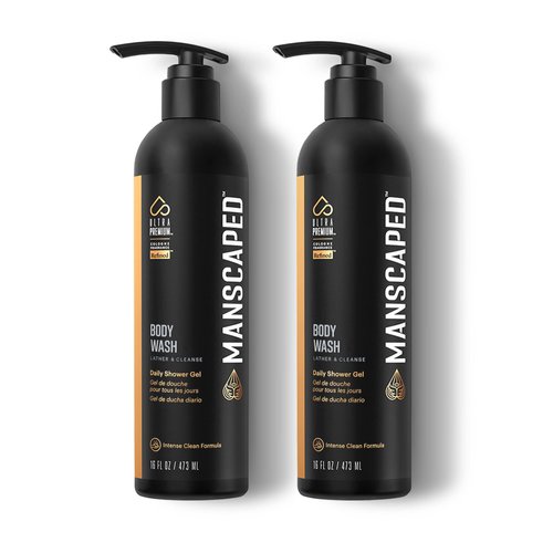 MANSCAPED® Men’s UltraPremium Refined® Body Wash, Luxurious Clean Formula Infused with Aloe Vera and Sea Salt, Refreshing and Nourishing Daily Shower Gel for Hydrating Skin, (16 oz), 2 Pack