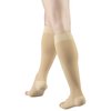 Truform Short Length 30-40 mmHg Compression Stockings for Men and Women, Reduced Length, Open Toe, Beige, Small