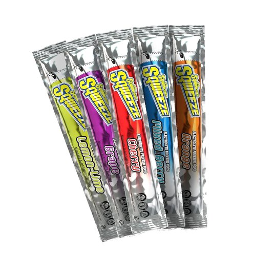 Sqwincher Sqweeze Electrolyte Replenishing Freeze Pops, Assorted Flavors, 10 per Pack