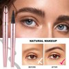 Magic eyebrow pencil, 3d microblading eyebrow tattoo pencil 4 fork tip, Waterproof eyebrow pencil, Eye brow pencils for women, Natural eyebrow pen, Stay on All Day(Gray)