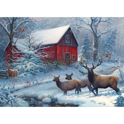 Cobble Hill 1000 Piece Puzzle - Winter Magic - Sample Poster Included