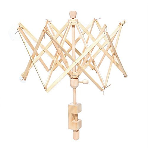 Wooden Umbrella Swift Yarn Winder - Knitting Umbrella 24" Swift Yarn Winder Holder, 1pcs Swift Yarn Winder