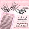 Goddvenus Wispy Lash Clusters Kit 11-16 mm Lash Extension Kit Cluster Eyelash Extension Natural Individual Lashes CD Curled Eyelash Clusters with Lash Bond and Seal and Lash Tweezers for DIY at Home