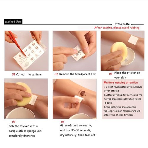 Weixu Anime Tattoo Toge Nobara Yuji Mahito Cosplay Stickers Temporary Tattoos Body Face Stickers Makeup Props (J)