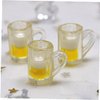12Pcs Beer Cup, Miniature Cups, Dollhouse Mug Model for Miniature Dollhouse Accessories with Realistic Looking Beer Practical Processed Party Accessories