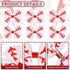 Whaline 6 Packs Baseball Hair Bow Clips Red and White Baseball Cheer Hair Clips Grosgrain Ribbon Softball Cheerleading Hair Barrettes Alligator Clips Hair Accessories for Girls Teens Toddlers