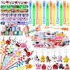 Winrayk 98Pcs Farm Animals Party Favors Barnyard Birthday Supplies, Drinking Straw Mini Bubble Wand Slap Bracelet Keychain Sticker Teen Kid Farm Theme Pinata Filler Goody Bag Stuffer Farm Party Favors