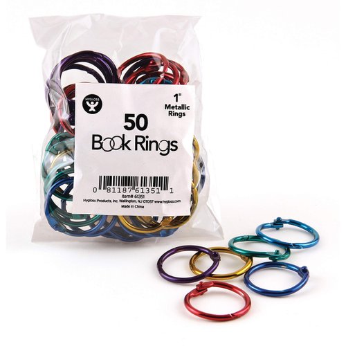 Hygloss Products, Inc Hygloss Products Book Rings, 1 inch, Colors May Vary