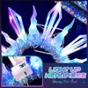 GORTIN Light Up Headband LED Mermais Headbands Blue Glow Headpiece Halloween Costume Headband Hair Accessories for Women