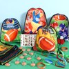 KELENO 12 Set Football Party Favors Sport Birthday Supplies Drawstring Backpack Silicone Bracelet Keychain Tattoo Sticker Toy Gift Boy Kid Goodie Bag Stuffers Classroom Reward Football Party Supplies