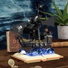 ZYLEGEN Pirate Ship Building Toy Set,Black Pearl Pirate Ship Black Hawk Sailboat Sets with Book Building Blocks Toys Set for Ages 12+ Boys Girls(919Pcs)