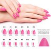 Short Almond Press On Nails - 576 Pcs Fake Nails with Nail Glue,Soft Gel Full Cover Acrylic False Nail Art,24 Color Stick On Nails With Four (6g) Nail Glue for Nail DIY