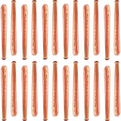Sonarun 24 Pack 31.5 inch Inflatable Baseball Bat Wood Pattern Blow up Baseball Bat Inflates for Pool Summer Beach Carnival Birthday Baseball Party Favors