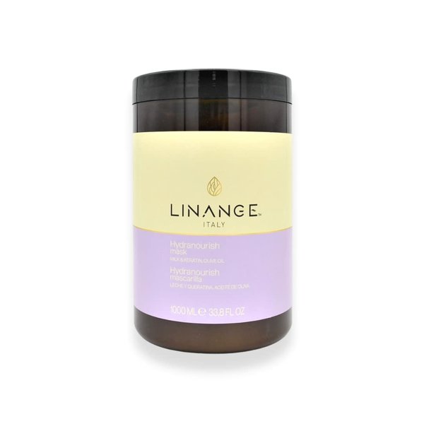 LINANGE Hydranourish Mask - Hydrating & Nourishing Milk, Keratin, and Olive Oil Hair Mask, 1000ml / 33.8 oz.