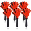 Syhood 6 Pcs Hand Clappers 7.5 Inch Noise Makers Party Favors Sports Clapper Plastic Clapper Sporting Events Cheers for Football Basketball Game Birthday Decorations Gift Supplies (Red and Black)