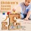 Letter Piggy Bank PrimRend® Personalized Wooden Money Coin Cash Saving Bank for Boys Girls Kids Toddler Gifts for Birthday|Christmas|Baby Shower|Children's Day Medium 9 Inch, Alphabet E