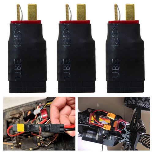 Gxcdizx 3 Pairs T Plug to Big Tamiya Connector Female Male Adapter Wireless Connectors for RC FPV Drone Car Truck Lipo NiMH Battery Charger