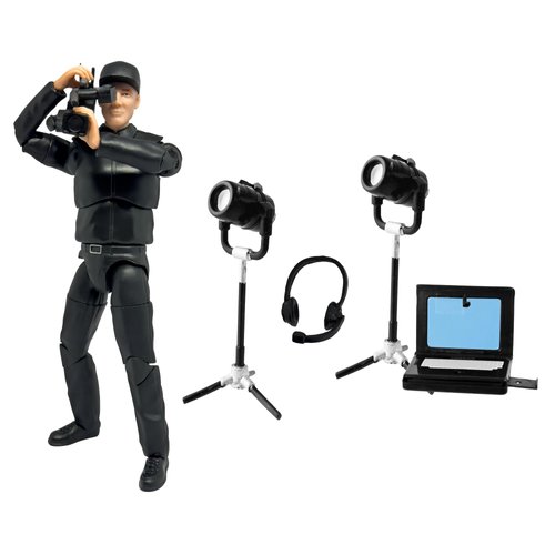 Ultimate TV Camera Man & Accessory Set for Wrestling Action Figures