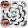DYSILK Lashes False Eyelashes Natural - Cat Eye Lashes 10 Pairs Mixed Style 6D Faux Lashes Pack Reusable Eyelashes Lashes Natural Look Mink Fake Eyelashes Wispy Fluffy Lashes | 15-16mm