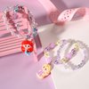 YOYTOO 6 Sets Princess Beaded Bracelets for Girls, Princess Bracelets Dress Up Pretend Play Jewelry Set Party Favors Gift for Girls Kids