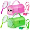 YOPINSAND Bug Catcher Kit for Kids, 10 Pcs Bug Collection Kit for Kids, Outdoor Explore Kit with 2 Pcs Bug Cage, Tweezers, Magnifying Glass, Nets and Whistles, Outdoor Toys Gift for Boys Girls 3-12