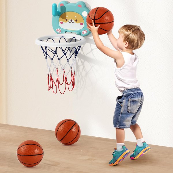 Toddler Basketball Hoop Indoor,Mini Kids Basketball Hoop with Sticky Dart Board Toddler Toys,Birthday Gifts for 1-3 Year Old Boy