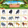 smilixin 24PCS Animals Figures,Realistic Jungle Animal Figurines,Mini Farm Animal Figurines,Plastic Safari Animal Figures Set,Wild Zoo Animals Learning Educational Toys Cake Toppers Birthday Gift
