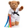 HollyHOME Karate Bear Stuffed Animal Teddy Bear in Karate Uniform Unique Toy Gifts for Kids and Karate Lovers Holiday Birthday Valentine 16 inches