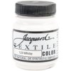 Jacquard Fabric Paint for Clothes - 2.25 Oz Textile Color White Leaves Fabric Soft - Permanent and Colorfast - Professional Quality Paints Made in USA - Holds up Exceptionally Well to Washing