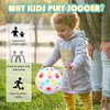 2 Pieces Paw Soccer Ball White Kids Soccer Ball Size 2 Toddler Soccer Ball Small Soccer Ball Mini Soccer Ball Kids Toys For Grass 3-8 Boys Girls Practice Game Festival Birthday Gift Indoor Outdoor