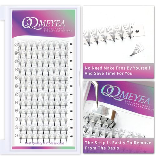 QDMEYEA Volume Fans Eyelash Extensions 0.07 D Curl 7D Premade Fans Eyelash Extensions 9mm Premade Volume lash Extensions Long Stem Premade Lashes Fans (9mm, 7D-0.07-D Curl)