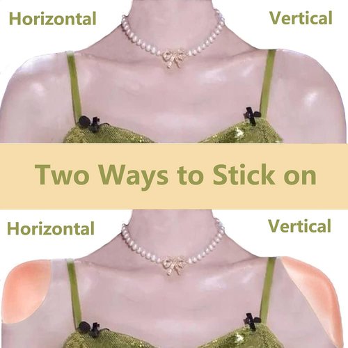 LUNNTE Silicone Shoulder Pads for Womens Clothing, Anti-Slip Shoulder Push-Up Pads Invisible Breathable Shoulder Enhancer Reusable (2 Pairs (Transparent & Skin)