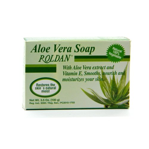 Roldan Aloe Vera Soap -(Pack of 2) Soap Bar Enriched with Vitamin E,– Smooths Nourish and restore moisturizes for your skin’s –100 gr