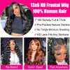 13X6 Body Wave Lace Front Wigs Human Hair HD Lace Frontal Wigs for Women Natural Black Human Hair Wig Transparent Lace Frontal Body Wave 180 Density Human Hair Glueless Wig Pre Plucked Baby Hair