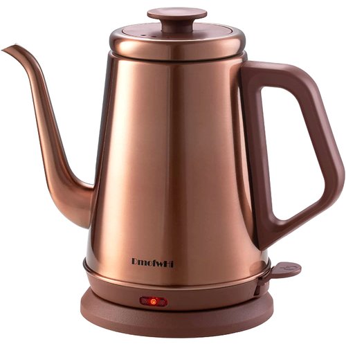 DmofwHi 1000W Gooseneck Electric Kettle (1.0L),100% Stainless Steel BPA Free Tea Kettle with Auto Shut - Off Protection, Pour Over Coffee Kettle -Copper
