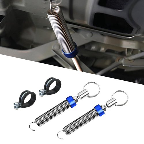 Kutyun 2PCS Car Lift Spring for Trunk, Car Trunk Lid Spring, Adjustable Anti-Breakage Auto Car Trunk Boot Lid with 2 Clamps, Universal Stainless Steel Car Trunk Accessory Replacement for SUV Truck RV