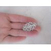 Generic Small silver metal filigree hair pin alligator clip barrette for fine thin hair (Clip quantity: 2 clips, Pattern: Barrette)