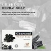 HERBOGANIC Charcoal Herbal Soap | Natural Bar Soap for Face and Body | Detoxifying and Cleansing | Infused with Charcoal | Gentle for Men and Women | 5 Oz (Pack of 3)…
