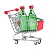 ibasenice Mini Supermarket Handcart, Shopping Trolley Toy Storage Container Toys Mini Carts Red Shopping Cart