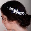 BERYUAN Cute White Flower Hair Comb for Women Girls Prom Hair Comb Pink