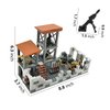 Military Base Building Block Sets for Army Minifigure War Accessories,Flexible and Movable Military Guard Tower Guns Weapons Toys for Kids,MOC Small Particle Assembled Building Blocks