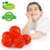 Shindel 6PCS Mini Basketballs, Inflatable Basketball Rubber Basketballs with Pump for Over Door Mini Hoop for Kids Adults Indoor Outdoor Play, Birthday Goodie Bag Stuffers, Party Favors