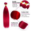 Red Human Hair Bundles Red Straight Bundles Mixed Length 3 Bundles 18 20 22 Inch Brazilian Unprocessed Virgin Human Hair Extensions Burgundy Straight Human Hair Bundles
